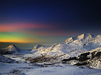 Landscape, Winter, Mountains HD wallpaper