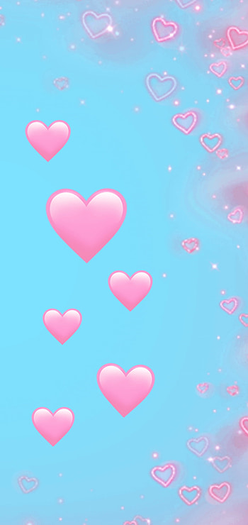 Pink hearts, love HD phone wallpaper