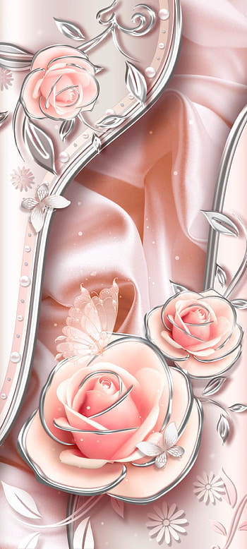 SilkSilverRose, red, flowers, pink, luxury HD phone wallpaper