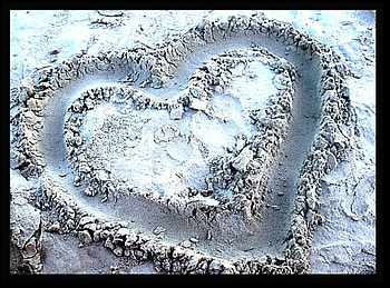 sand_heart, sand, 3d, love, heart, nice HD wallpaper