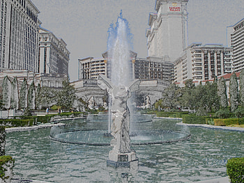 Caesars Palace, Las Vegas, Nevada, las vegas, casino, statue, fountain HD wallpaper
