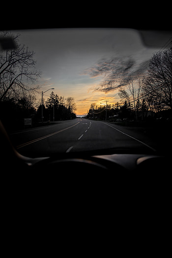 Miscellanea, Miscellaneous, Road, Markup, Evening, Dahl, Distance HD phone wallpaper