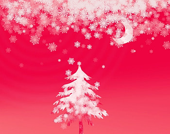 Merry Christmas, pink, art, Christmas, tree HD wallpaper