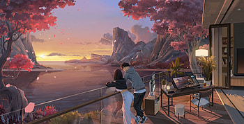 Cozy Happiness, couple, love, artist, artwork, digital-art, artstation HD wallpaper