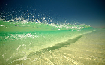 Landscape, Waves HD wallpaper