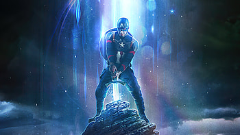 Excalibur Captain America, captain-america, superheroes, artwork, artist HD wallpaper