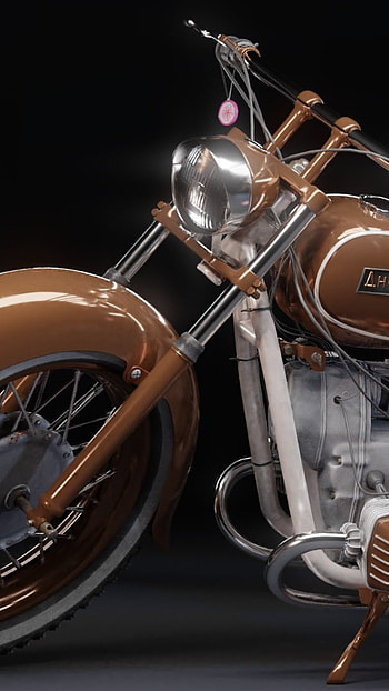 3d Bike, Brown, bike HD phone wallpaper