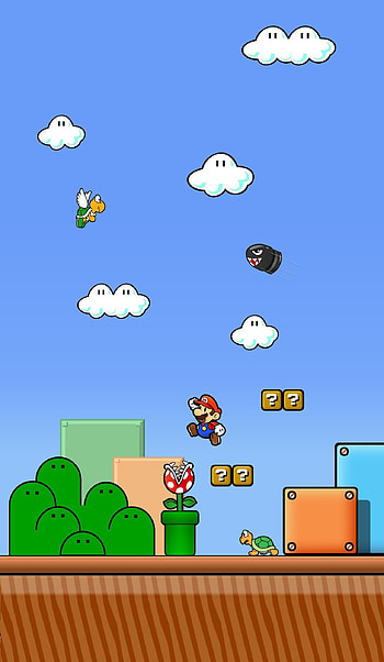 Super Mario , Gaming backgrounds, Mobile customization HD phone wallpaper