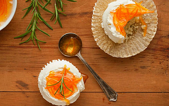 Orange Marmalade Rosemary Cupcakes, marmalade, orange, food, cupcakes HD wallpaper