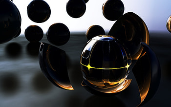 Dark, 3D, Form, Glass, Balls, Shards, Smithereens HD wallpaper