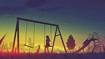 Missing You Moments, swing, alone, artist, artwork, digital-art HD wallpaper
