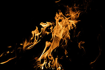 Fire, Bonfire, Night, Dark, Flame HD wallpaper