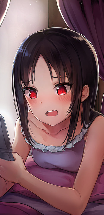 I want to receive a message from him, Kaguya Shinomiya, Anime, Kaguya-sama: Love is War HD phone wallpaper