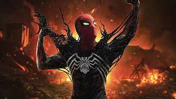 Symbiote Spiderman , spiderman, superheroes, artwork, artist HD wallpaper