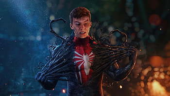 Peter Ripping Off The Symbiote, spiderman-2, spider-man-2, spiderman, superheroes, ps5-games, ps-games, 2023-games, games, artwork, artist, digital-art HD wallpaper