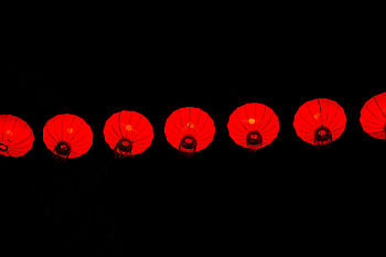 Dark, China, Chinese Lanterns HD wallpaper
