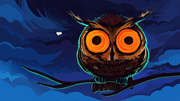 Big Eyed Owl, blue, eyes, big, owl HD wallpaper
