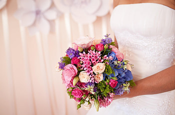 Flowers, Roses, Bright, Bouquet, Bride HD wallpaper