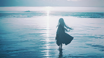 Serenity At Dusk, anime-girl, anime, ai, artist, artwork, digital-art HD wallpaper
