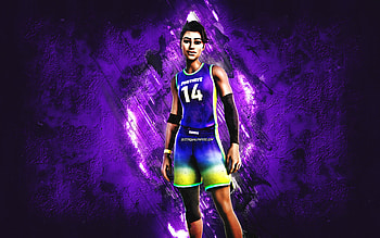 Fortnite Crossover Champion Skin, Fortnite, main characters, purple stone background, Crossover Champion, Fortnite skins, Crossover Champion Skin, Crossover Champion Fortnite, Fortnite characters HD wallpaper