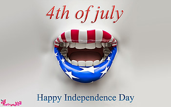 Happy Independence Day, blue, white, fourth, stars, july, stripes, day, independence, red, lips HD wallpaper