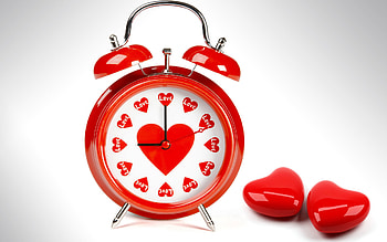 Holidays, Hearts, Love, Valentine's Day, Clock HD wallpaper