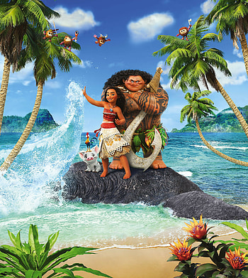 Moana beach scene, Sun-kissed shore, Serene waves, Tropical escape HD phone wallpaper