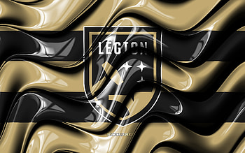 Birmingham Legion flag, , brown and black 3D waves, USL, american soccer team, Birmingham Legion logo, football, soccer, Birmingham Legion FC HD wallpaper