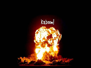 Kaboom!, explosion, kaboom, fire, burning HD wallpaper