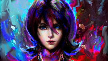 Artistic Girl Portrait , artist, artwork, portrait, digital-art, deviantart HD wallpaper