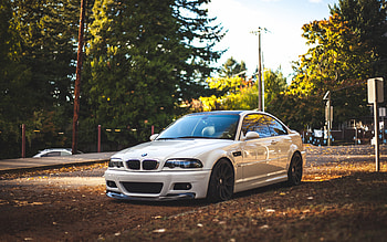 BMW M3, E46, exterior, white E46, front view, tuning M3 E46, German cars, white M3 E46, BMW HD wallpaper
