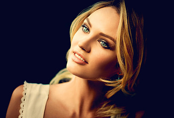 Candice Swanepoel, model, blonde, face, girl, woman HD wallpaper