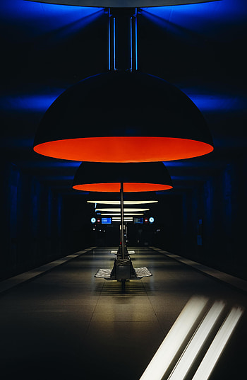 Seat, Dark, Illumination, Lighting, Station, Metro, Subway, Seats, Chandeliers, Railway Station HD phone wallpaper