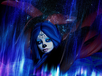 Art, Dark, Mask, Face, Female, Makeup, Woman HD wallpaper