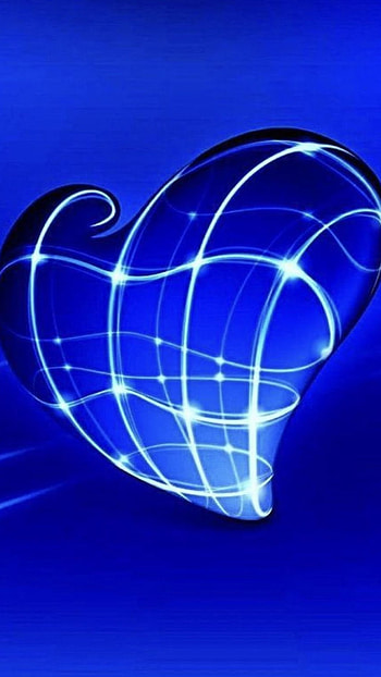 Blue Heart, Blue HD phone wallpaper