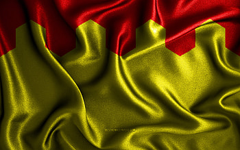 Pirkanmaa flag, , silk wavy flags, Finnish regions, Flag of Pirkanmaa, fabric flags, 3D art, Pirkanmaa, Regions of Finland, Pirkanmaa 3D flag, Finland HD wallpaper