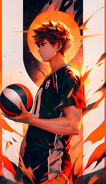 Hinata's Fiery Spike — Haikyū!! , Anime, Haikyū!!, Shōyō Hinata HD phone wallpaper