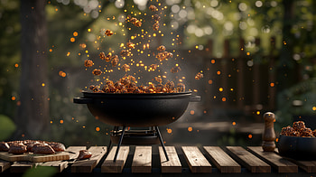 Sizzling BBQ Grill - Outdoor Cooking Ambiance, bbq, Grill, barbecue, cooking HD wallpaper