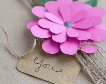 You, words, pink, craft, flower HD wallpaper