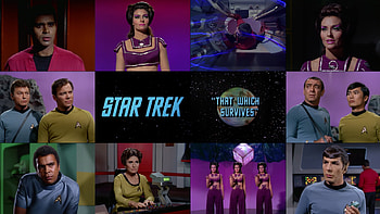 That Which Survives, TOS, Spock, D Amato, Scotty, Star Trek, Kirk, Lee Meriwether, Losira HD wallpaper