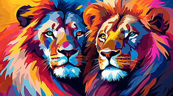 Colorful Pop Art Lions, pop art, Animal, lion HD wallpaper