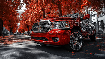 Dodge Ram, Color Splash, Dodge HD wallpaper