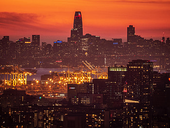 Cities, Sunset, City, Building, Lights, Urban Landscape, Cityscape HD wallpaper