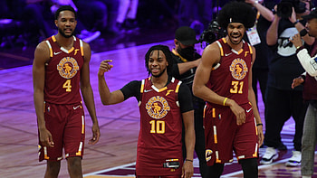 Evan Mobley and Kyle Lowry, Darius Garland HD wallpaper