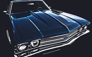 Chevrolet Chevelle, muscle cars, 1969 cars, front view, R, retro cars, 1969 Chevrolet Chevelle, american cars, Chevrolet HD wallpaper