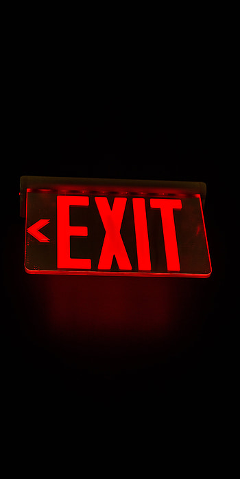 Words, Dark, Illumination, Backlight, Inscription, Output, Exit HD phone wallpaper
