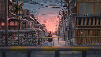 Neighborhood, alone, walking, artist, artwork, digital-art HD wallpaper