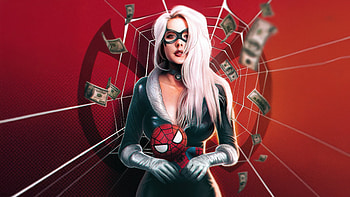 Black Cat Charm, black-cat, superheroes, artwork, digital-art, artstation HD wallpaper