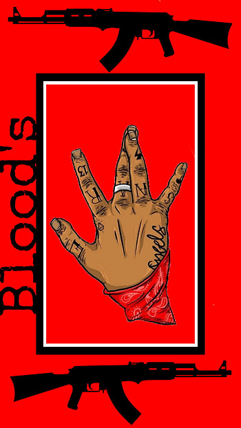 Blood's 1, Red, Gangs, bloods HD phone wallpaper
