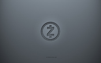 Zcash logo, gray creative background, Zcash sign, gray paper texture, Zcash, gray background, Zcash 3d sign HD wallpaper